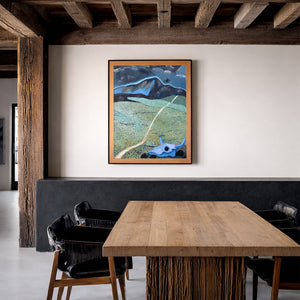 New Mexico Mountain And Field Landscape 1 shown framed by Crum Art