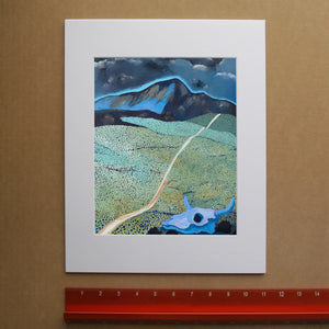 New Mexico Mountain and Field Landscape Print | Caya Crum Art