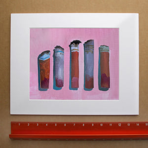 Cigarette Romance Pink weirdcore art print by Caya Crum — horizontal room scene