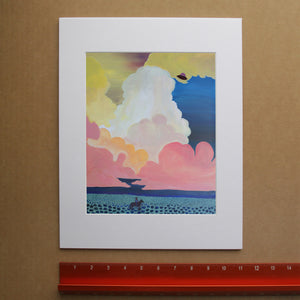 Western Art - Cosmic Cowboy UFO Print | Caya Crum