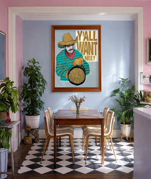 Cowboy Mac And Cheese shown framed by Crum Art