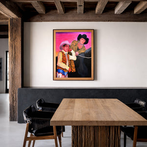 The Cowboy Gaze Horse shown framed by Crum Art