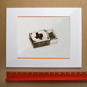 Bowie Texas Matchbox music wall art print by Caya Crum — horizontal room scene