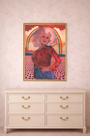 Dolly Parton Rainbow Art Print | Round Top Art and Decor | Caya Crum