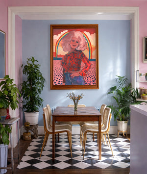 Dolly Parton shown framed by Crum Art