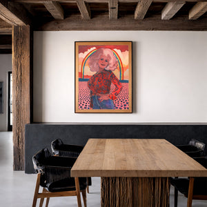 Dolly Parton shown framed by Crum Art