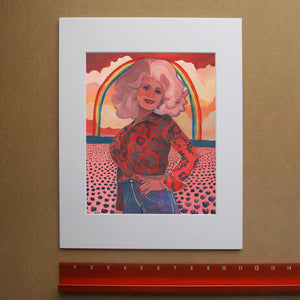 Dolly Parton Rainbow Art Print | Round Top Art and Decor | Caya Crum