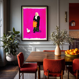 Duck Lady Weirdcore shown framed by Crum Art