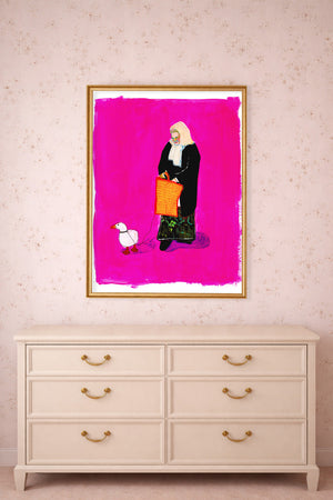 Duck Lady Weirdcore shown framed by Crum Art