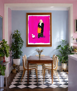 Duck Lady Weirdcore shown framed by Crum Art