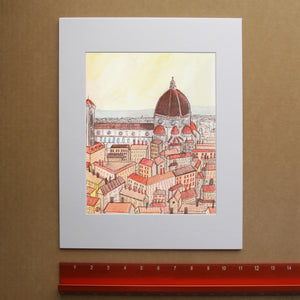 Sketchbook Art Print - Duomo in Florence Italy | Caya Crum