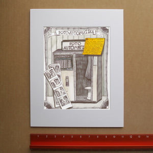 Sketchbook Art Print - Fotoautomatica Photo Booth in Florence Italy | Caya Crum