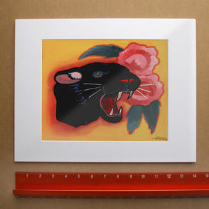 Panther City Fort Worth art print by Caya Crum — with white mat
