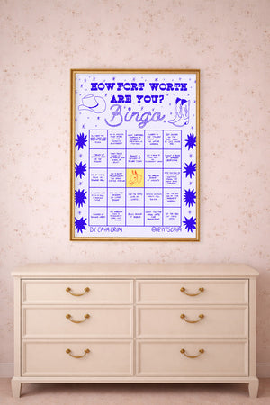 Fort Worth Bingo Pink shown framed by Crum Art