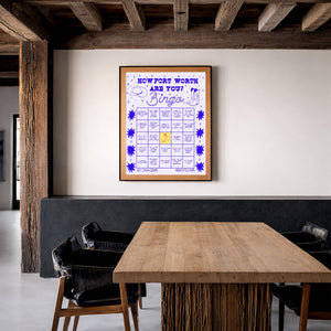 Fort Worth Bingo Pink shown framed by Crum Art