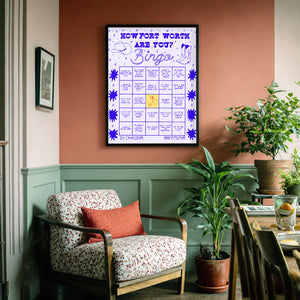 Fort Worth Bingo Pink shown framed by Crum Art