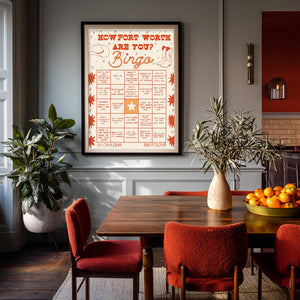 Fort Worth Bingo Pink shown framed by Crum Art