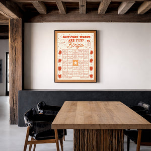 Fort Worth Bingo Pink shown framed by Crum Art