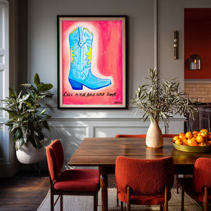Fort Worth French Cowboy Boot Magritte Pipe But A Boot French Cowboy Boot Magritte Pipe But A Boot Aya Fwboot shown framed by Crum Art