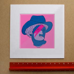 Caya Crum Art Greco Roman Hot Pink Statue Cowboy Hat