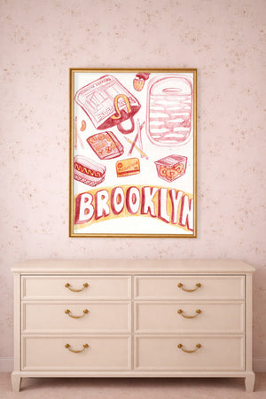 Brooklyn shown framed by Crum Art