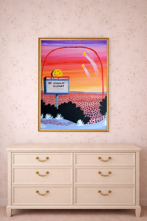 Big Western Sky No Assholes Alt shown framed by Crum Art