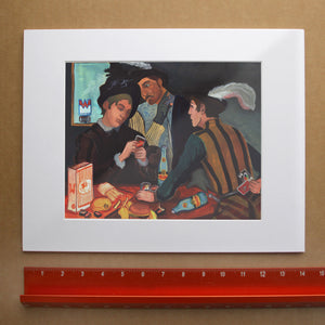 Old Masters Card Sharps Topo Chico art print by Caya Crum — with white mat