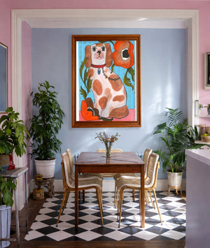 Cavalier King Charles shown framed by Crum Art