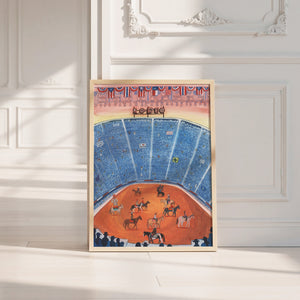 Houston Rodeo Arena rodeo art print by Caya Crum — neutral frame room mockup
