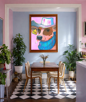Cigs Pink Weirdcore shown framed by Crum Art