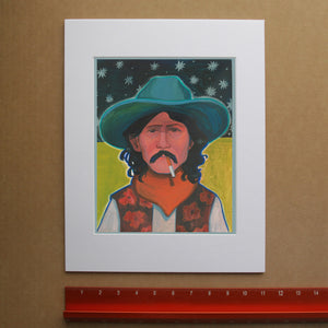 Cowboy Art Print – Starry Night Western Wall Art | Caya Crum