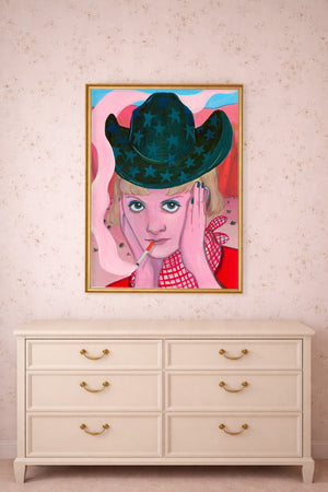 Rodeo Queen Cowgirl Art Print – Emma Western Wall Art | Caya Crum