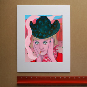 Rodeo Queen Cowgirl Art Print – Emma Western Wall Art | Caya Crum