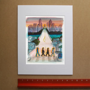 Austin Art - South Congress Beatles Crossing Print | Austin Wall Art  | Caya Crum Art