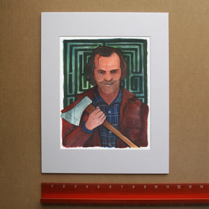 Danny Boy print — Caya Crum's painted portrait of Jack Torrance from The Shining, unframed vertical