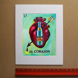 Topo Chico Art - Lotería El Corazón Print | Caya Crum Art
