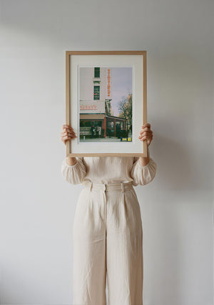Zabar's NYC art print by Caya Crum — framed with velvet mat