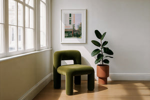 Zabar's NYC art print by Caya Crum — framed with velvet mat