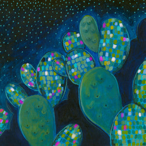 Disco Cactus — original painting by Caya Crum