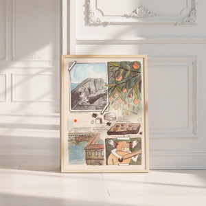 Florence Sketchbook travel art print by Caya Crum — neutral frame room mockup