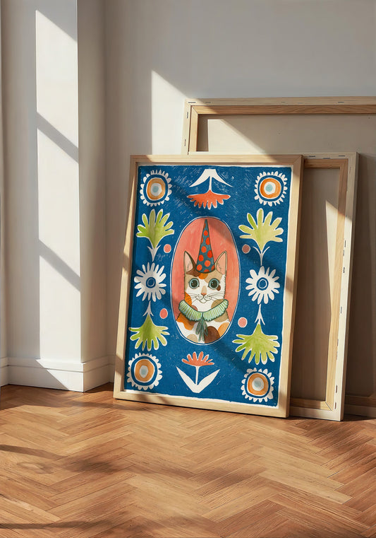 Party Cat Poppett — one of the 3 prints in The Poppett Set | Crum Art