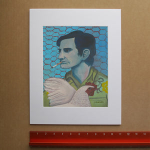 Townes Van Zandt Painting music wall art print by Caya Crum — framed room mockup
