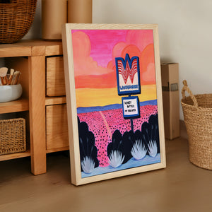 Honey Butter My Biscuits texas art print by Caya Crum — framed vertical room scene
