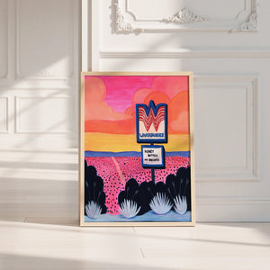 Honey Butter My Biscuits texas art print by Caya Crum — neutral frame room mockup