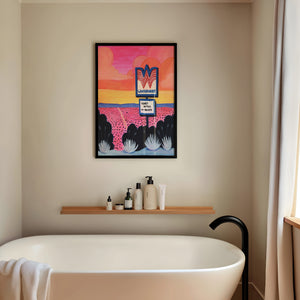Honey Butter My Biscuits texas art print by Caya Crum — framed vertical room scene