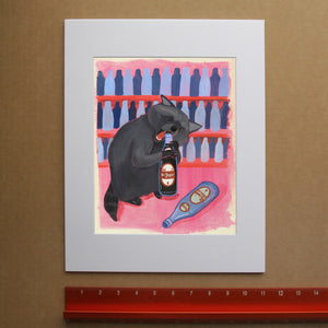 Dr Pepper Art - Neon Raccoon with Dr Pepper | Caya Crum Art