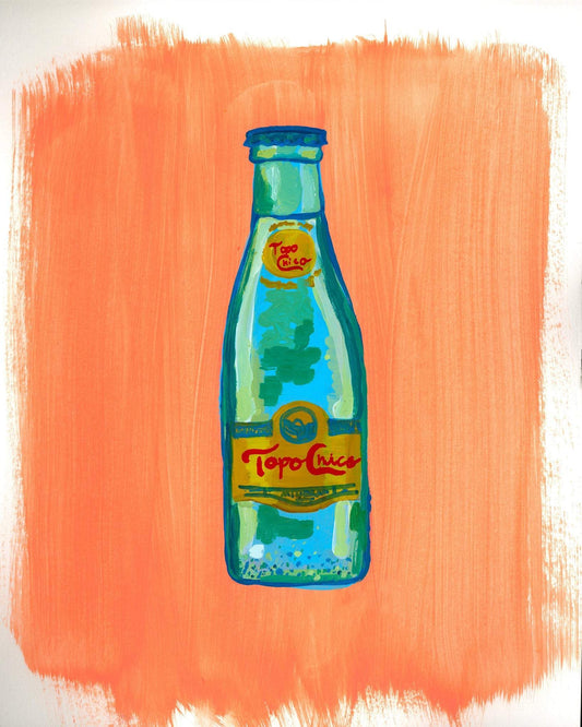 Topo Chico Bottle Print | Pop Still Life | Caya Crum Art