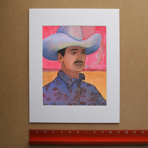 Cowboy Art Print – Toile Shirt Western Wall Art | Caya Crum
