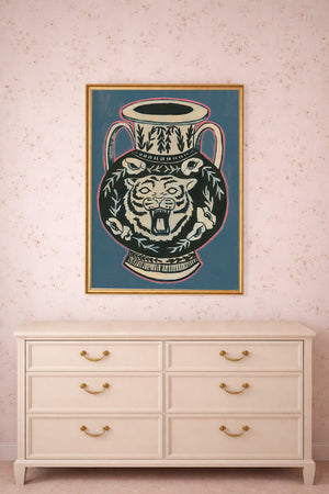 Pop Tiger shown framed by Crum Art
