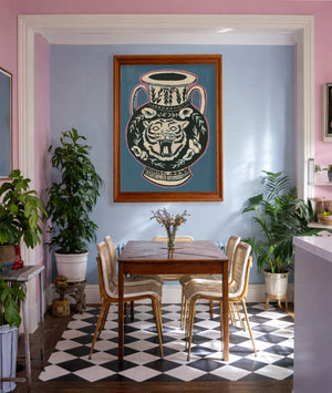 Pop Tiger shown framed by Crum Art